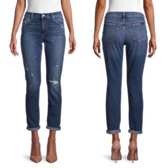 Joe's Jeans Distressed Boyfriend Slim Ankle in Brushy Wash Size 31 - Picture 1 of 8